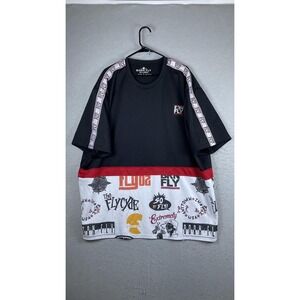 Born Fly Shirt Mens Big 5X Black Red Logo Collage Graphic Tee Streetwear Tagless